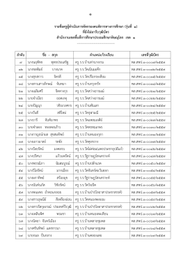 ๑ รายชื่อครูผู้ดาเนินการคัดกรองคนพิการทางการศึกษา (รุ่นที่ ๑)
