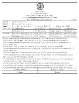 Issued by Southern Meteorological Center (East Coast)