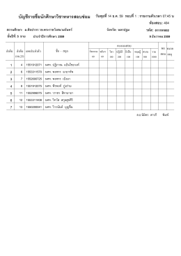 บัญชีรายชื่อนักศึกษาวิชาทหารสอบซ  อม