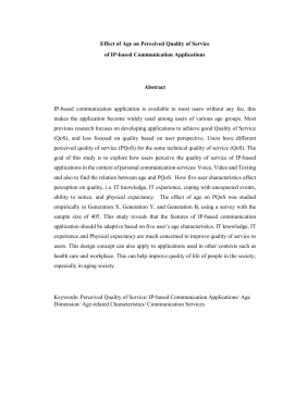 Effect of Age on Perceived Quality of Service of IP-based