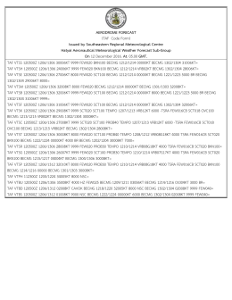 AERODROME FORECAST (TAF Code Form) Issued by
