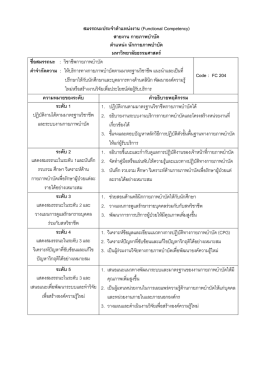 แบบฟอร์มวิเคราะห์สมรรถนะวิชาชีพ (Functional Competency) 1