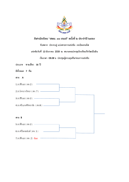 กีฬานักเรียน “สพม. ๓๓ เกมส์” ครั้งที่ ๒ ประจ าป