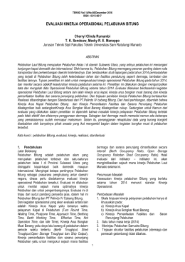 evaluasi kinerja operasional pelabuhan bitung - E