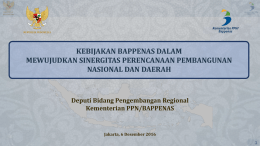 paparan deputi regional bappenas