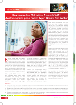 Keamanan dan Efektivitas Tramadol HCl
