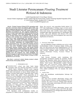 Studi Literatur Perencanaan Floating Treatment Wetland di Indonesia