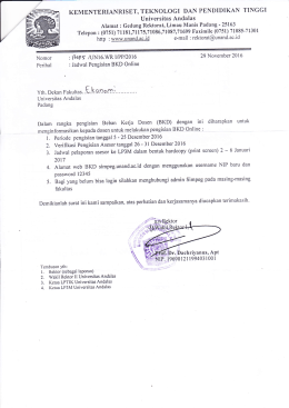 BKD Online - Fakultas Ekonomi Universitas Andalas