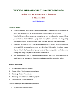 teknologi batubara bersih ( clean coal technology)