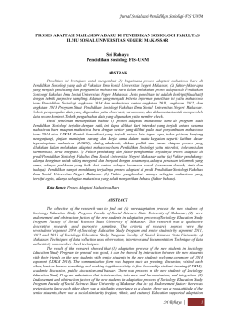 Jurnal Sosialisasi Pendidikan Sosiologi-FIS UNM Sri