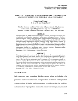 1700 VOLUNTARY DISCLOSURE SEBAGAI PEMODERASI