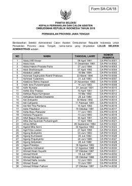 5. Provinsi Jawa Tengah