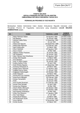 4. Provinsi Daerah Istimewa Yogyakarta