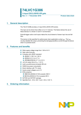 74LVC1G386 3-input EXCLUSIVE-OR gate