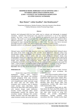 Modifikasi Model Hidrograf Satuan Sintetik Gama 1 Di Daerah Aliran