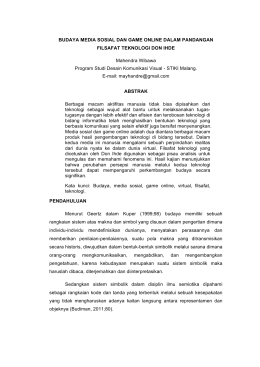 BUDAYA MEDIA SOSIAL DAN GAME ONLINE DALAM