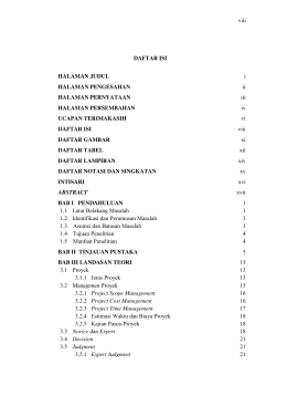 viii DAFTAR ISI HALAMAN JUDUL i HALAMAN