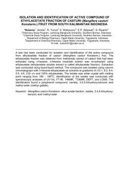 ISOLATION AND IDENTIFICATION OF ACTIVE COMPOUND OF