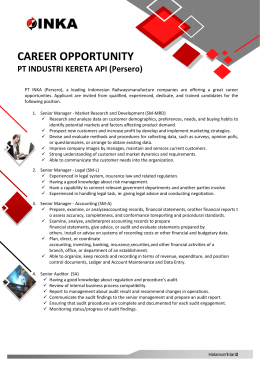 career opportunity - Career INKA