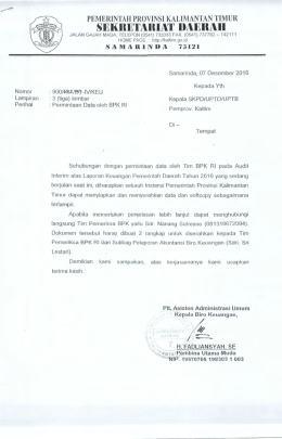 Surat Permintaan Data No