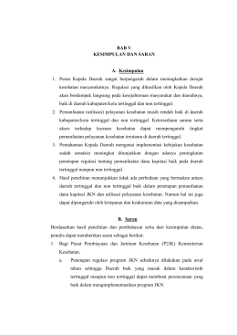 BAB V KESIMPULAN DAN SARAN A. Kesimpulan 1