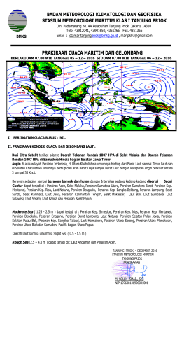 prakiraan cuaca maritim dan gelombang