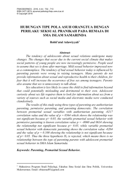 hubungan tipe pola asuh orangtua dengan perilaku