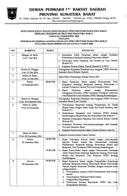 DEWAN PERWAKII A~r RAKYAT DAERAH