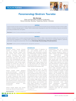 Fenomenologi Sindrom Tourette (PDF Available)