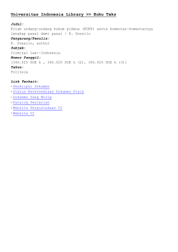 [Metadata] Kitab undang-undang hukum pidana