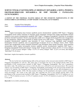 survei tingkat keterampilan bermain sepakbola siswa peserta