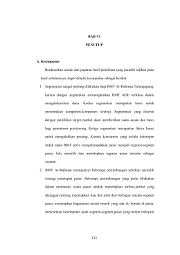 113 BAB VI PENUTUP A. Kesimpulan Berdasarkan uraian dan