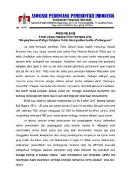 press release fdn perencana 2016