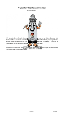 Program Rekrutmen Relawan Demokrasi