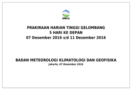 Prakiraan Cuaca Wilayah Pelayanan