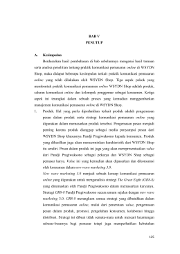BAB V PENUTUP A. Kesimpulan Berdasarkan hasil