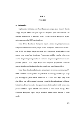 BAB V PENUTUP A. Kesimpulan Implementasi