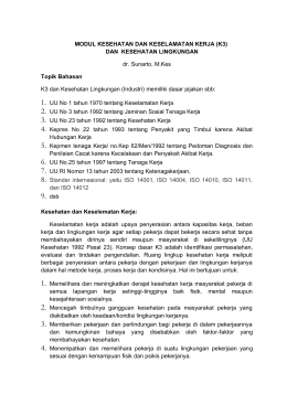 snt-kesehatan dan ke.. - Fakultas Kedokteran Universitas Islam