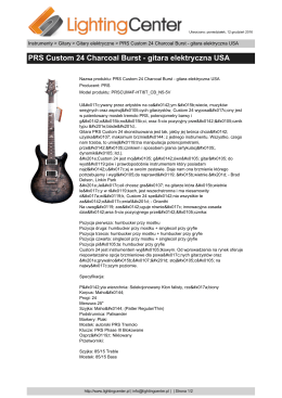 PRS Custom 24 Charcoal Burst - gitara elektryczna
