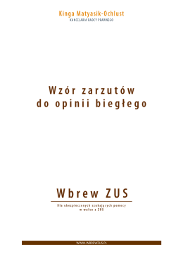 Zarzuty do opinii biegłego – wzór.