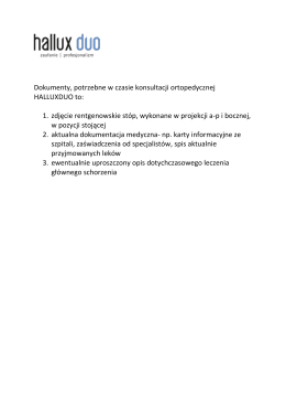 Dokumenty, potrzebne w czasie konsultacji ortopedycznej