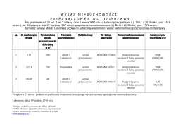 wykaznieruchomo ś ciprzeznaczonejdodzie r ż awy
