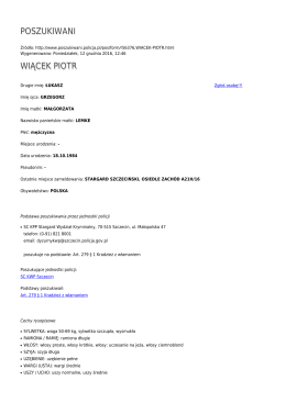 Generuj PDF - Poszukiwani