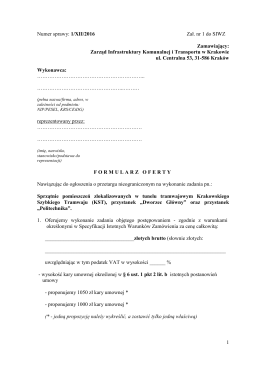 Zał. 1 Formularz oferty - ZIKiT - Zarząd Infrastruktury Komunalnej i