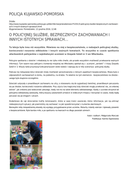 policja kujawsko-pomorska o policyjnej służbie, bezpiecznych