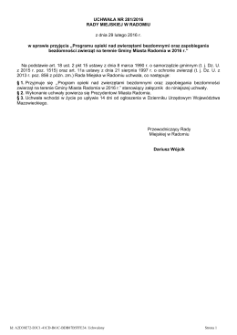 Strona główna - Zwierzęta w Radomiu