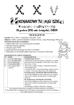 XXV Mikołajkowy Turniej dla Dzieci w Karate Tradycyjnym
