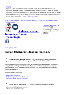 Zakład Utylizacji Odpadów Sp. z o.o. - Start
