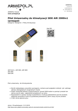 Pilot Uniwersalny do klimatyzacji SEKI AIR 2000in1 (armepol)