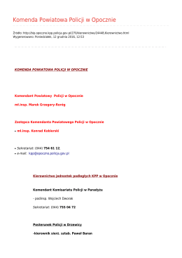 Generuj PDF - Komenda Powiatowa Policji w Opocznie